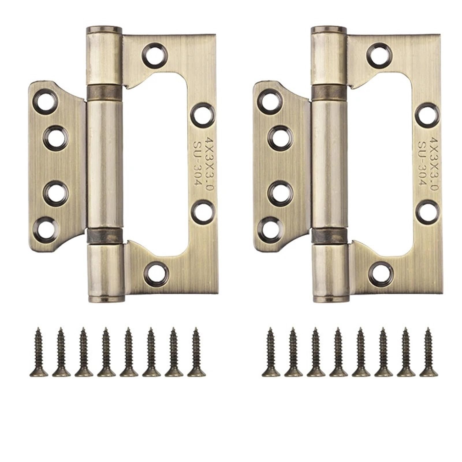 Wsqhao Bronze 2Pcs Stainless Steel 4Inch Heavy Duty House Door Hinge Open 270 Degree With Screws For Door(Bronze)