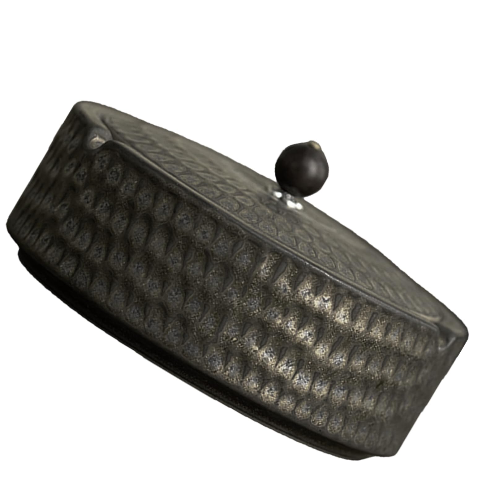 XIGACGEH Large Creative Ceramic Ashtray with Lid Round Shape Hammered Texture Ashes Holder for Home Teahouse Decoration Ceramic Ashtray with Lid