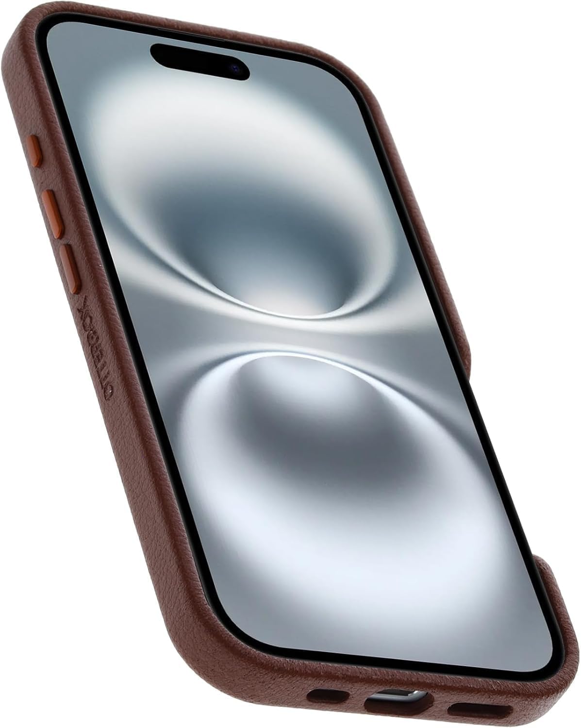 OtterBox iPhone 16 Case – Premium Cactus Leather – Built-in MagSafe Magnets – Metal Buttons – Ultra-Slim – Raised Camera & Screen Protection – Non-Retail Packaging – Rich Adobe (Brown)