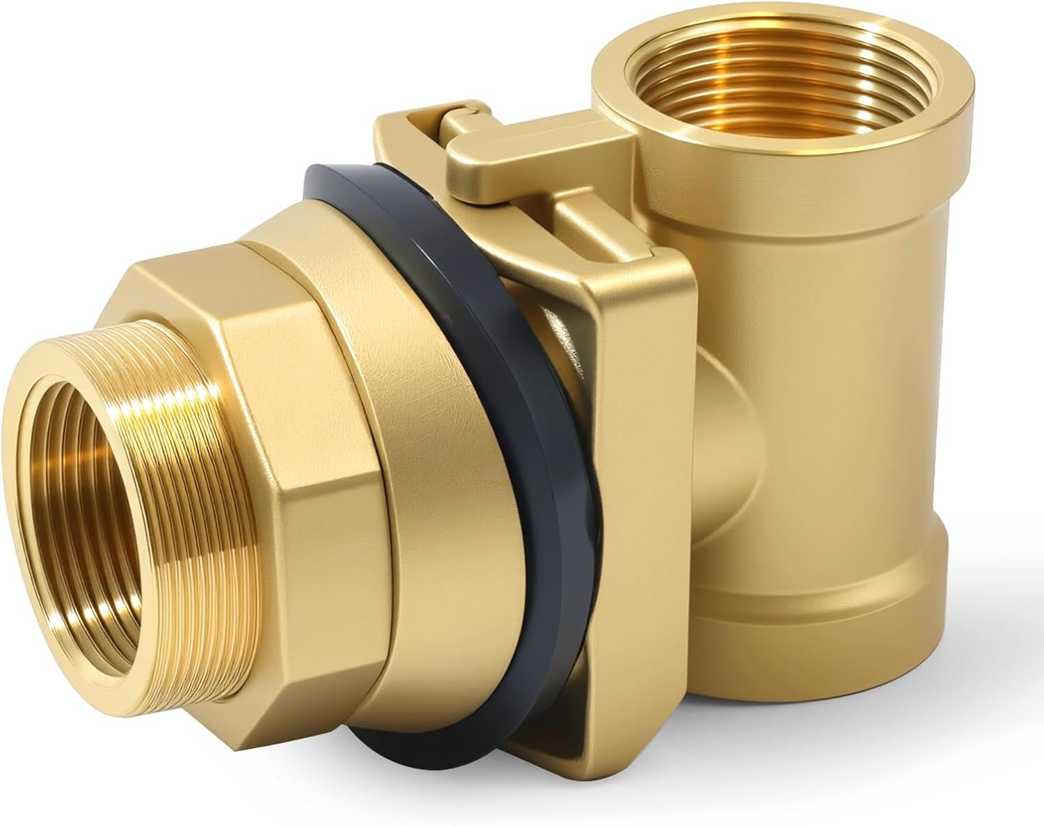 1.25 inch(1-1/4") NPT Bronze Pitless Adapter For Submersible Well Pump,Designed for 5"-8"Well Casing Sizes, Casing Hole 2-1/8", Drop and Discharge Pipe (1-1/4 inch)