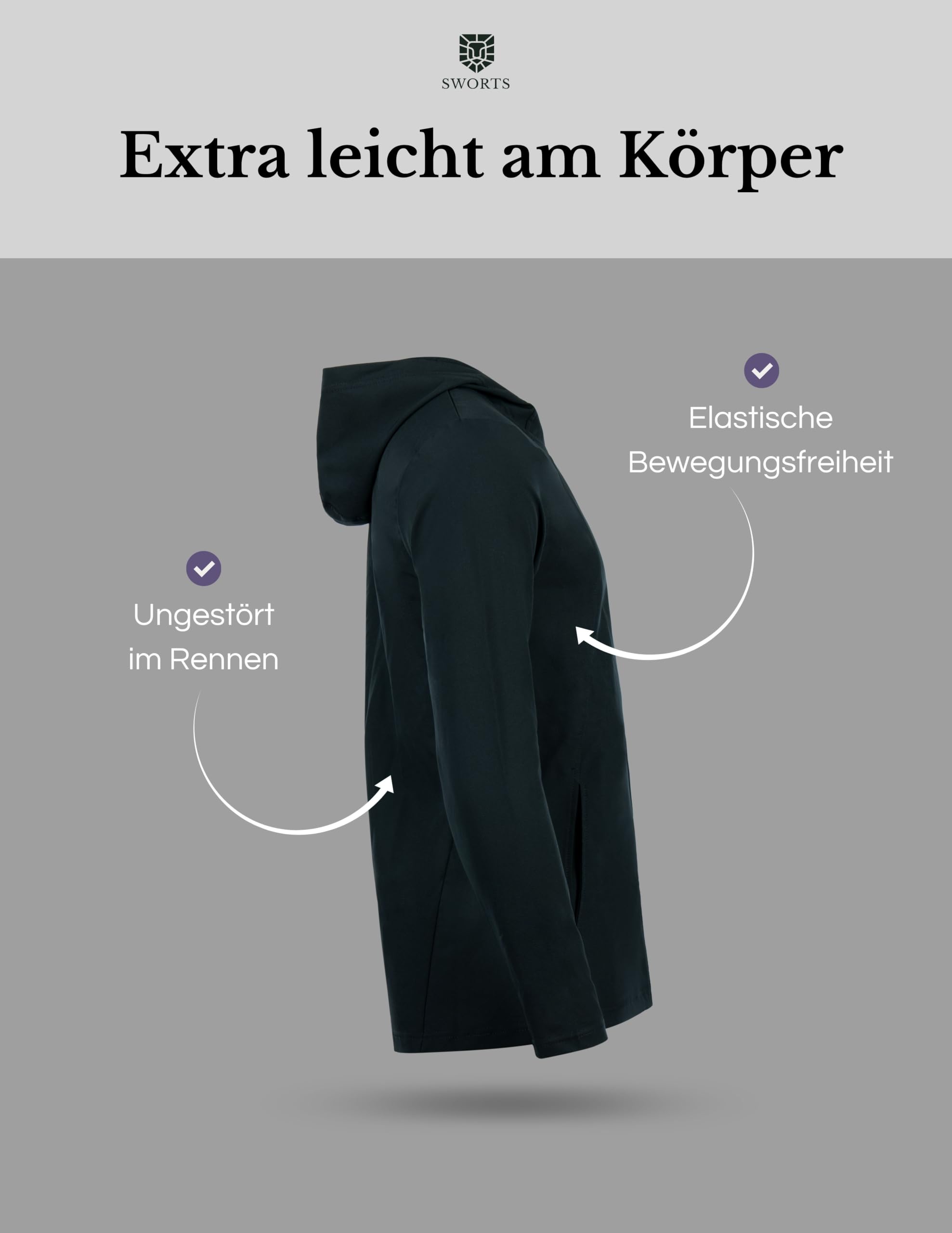 Essential Laufjacke Herren I Leichte Windbreaker Sportjacke