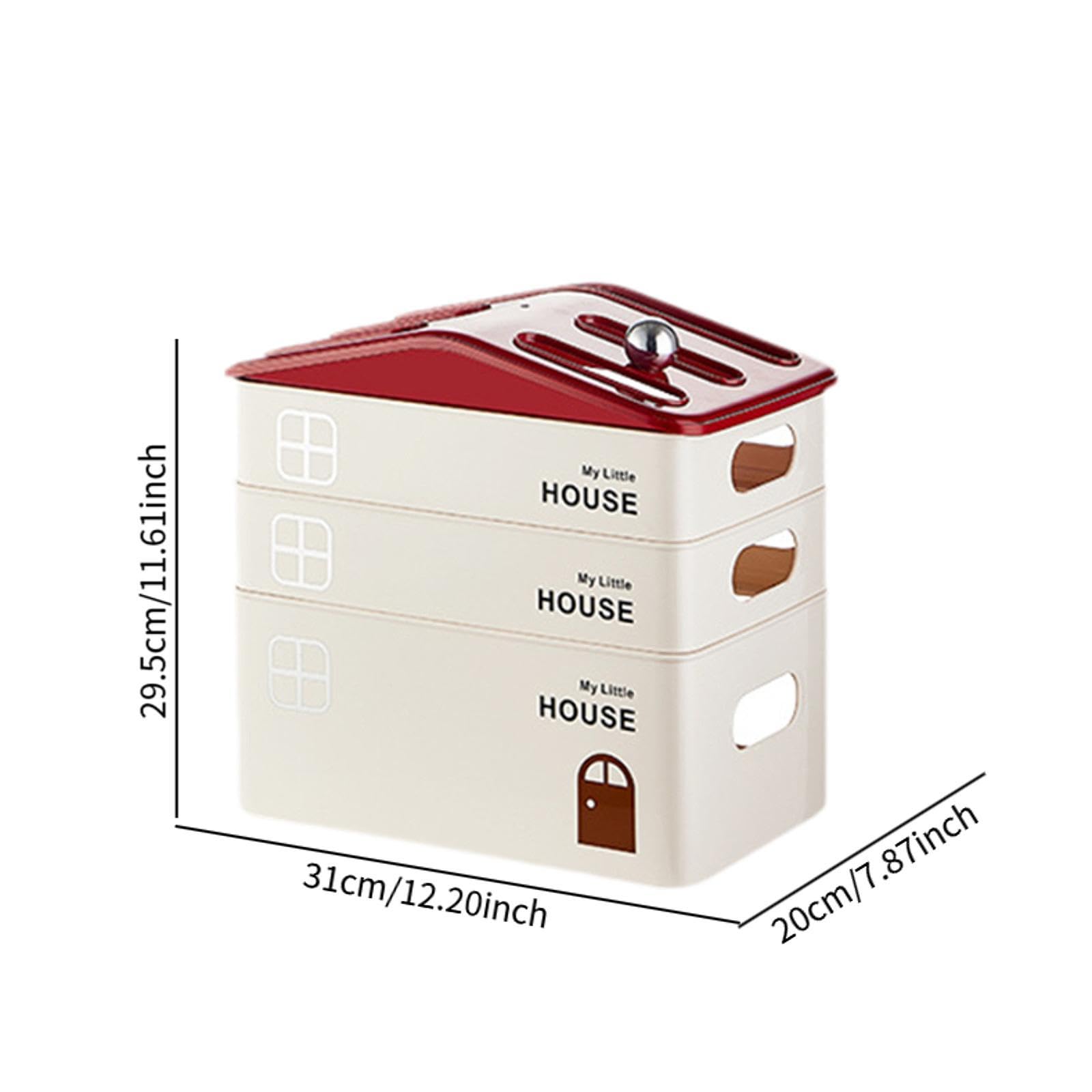 Generic Scatola Porta Router Organizzatore Cavi Gestione Scrivania Scatola Copri Router Multifunzione Materiale PP Resistente con Design Ventilato Adatta per, Tre Strati
