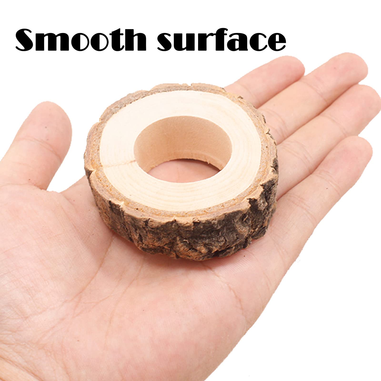YouYuer Ronds de Serviette en Bois 20pcs Rond de Serviette de Table Bois Réutilisable Ronds et Porte-Serviettes pour Mariage,Fête,Dîner,Décoration de Table