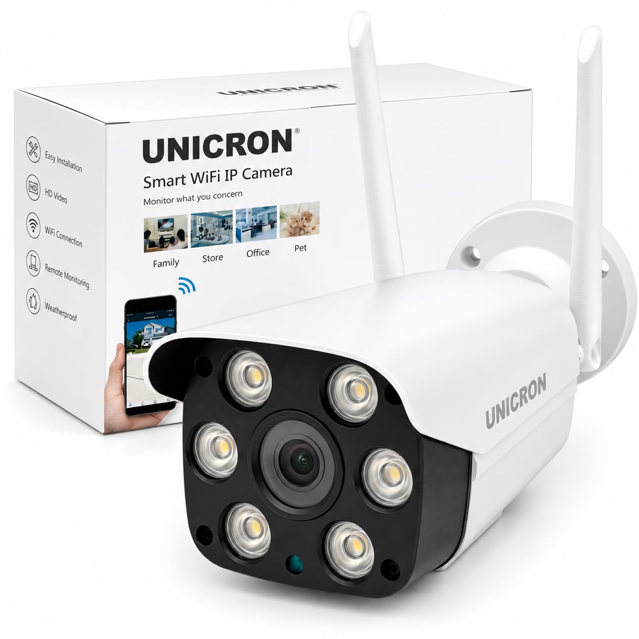 CCTV Camera for Home Outdoor & Indoor, 5MP FHD 1080p Dual Antenna IP WiFi Security Camera, Color Night Vision, Mobile & Alexa Compatible for Home, Office, Gym-picture-15