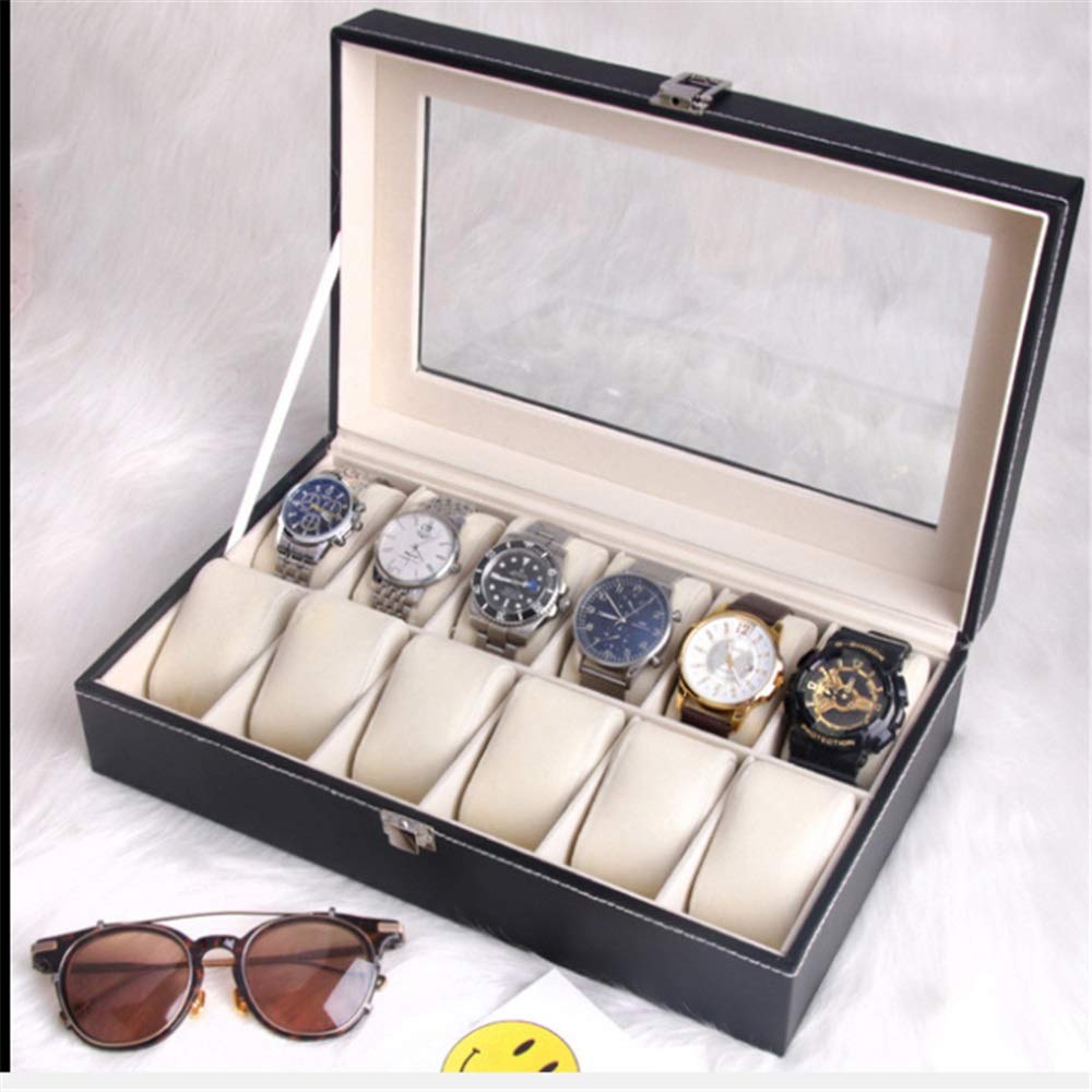 Scatole per Orologi Regalo di compleanno Anniversary Day Watch Box Accessori vigilanza legno visualizzazione Storage Padre per il Compleanno di Natale