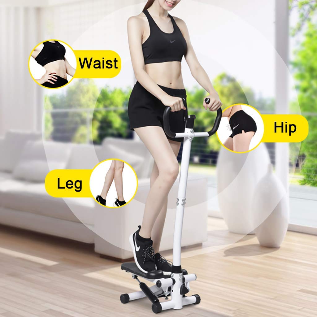 Stepper,Step Step z uchwytami regulowanymi za pomocą kierownicy, mini sprzęt do ćwiczeń zdrowych i fitness do użytku w domowej siłowni