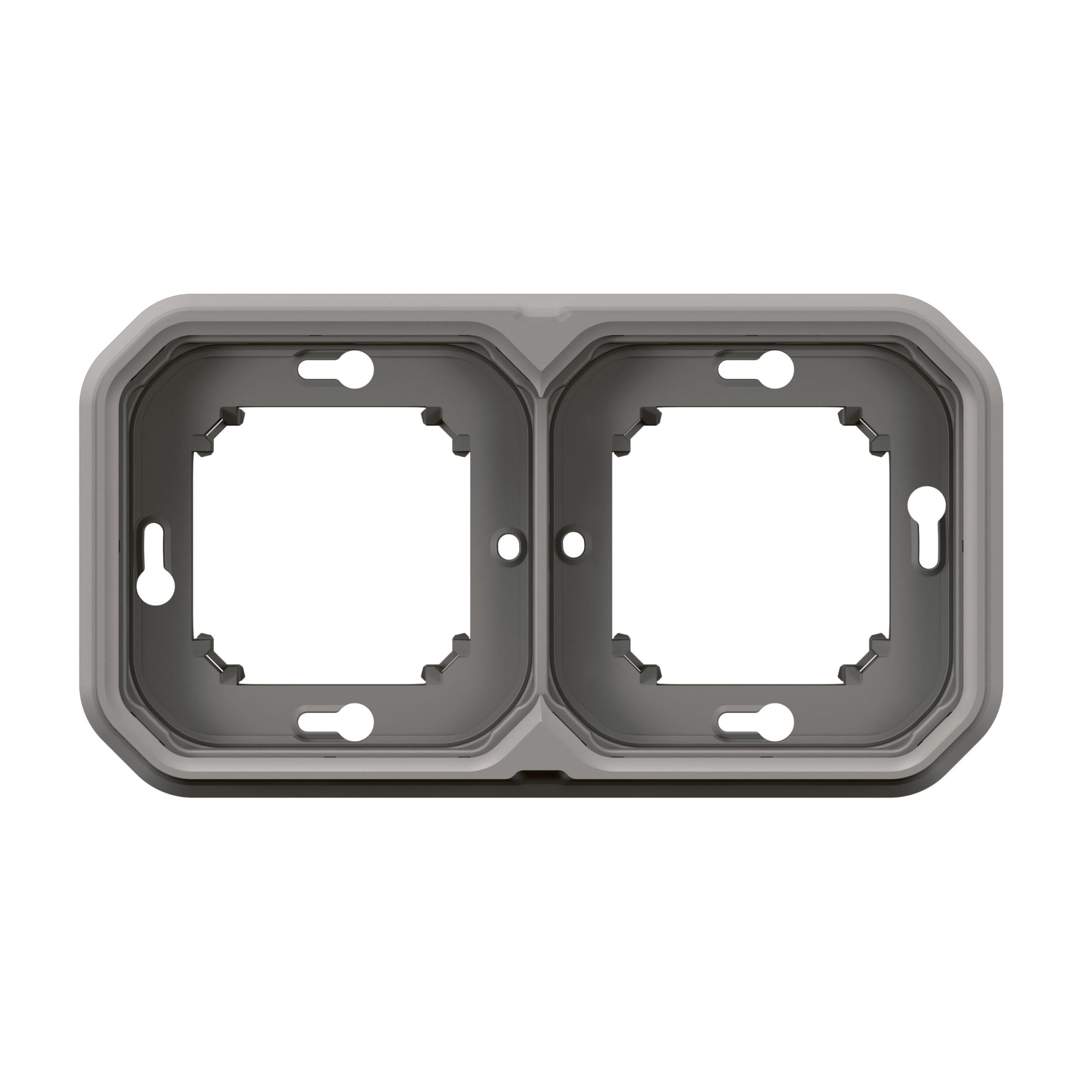 Legrand Plexo Plaque d'Encastrement 2 Postes Horizontal ou Vertical Gris 069683L