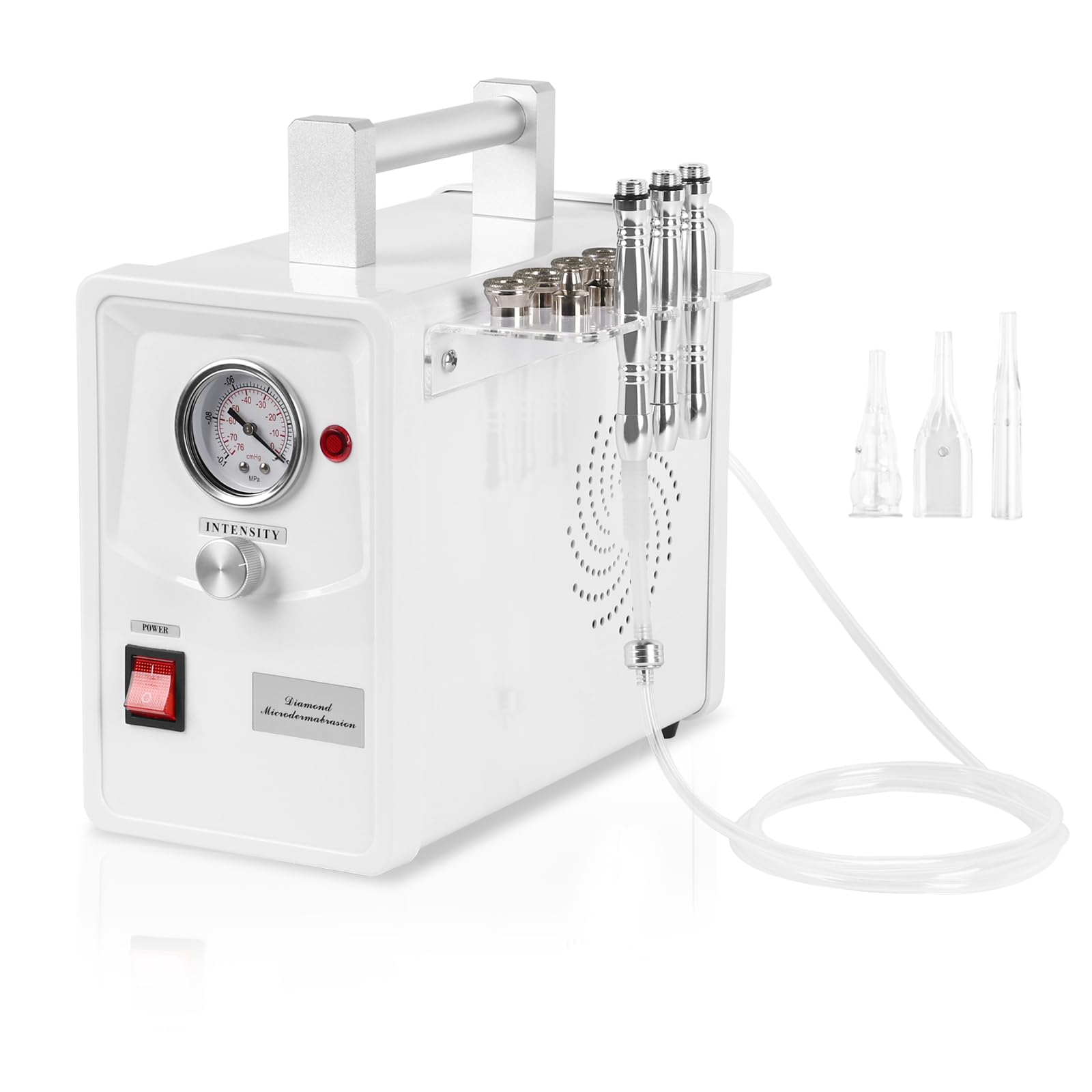 Professional Diamond Microdermabrasion Machine, Diamond Facial Dermabrasion Treatment Home Use Device for Skin Care with Adjustable Suction (0-68cmHg)