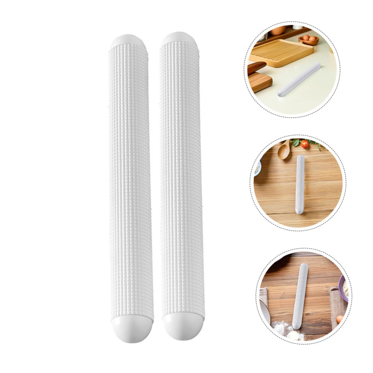 6 Piezas Rodillo Fondant Plástico con Diseño de Puntos Elevados Rodillo de Masa Antiadherente para Pan Pizza Pasta y Masa de Empanadilla Herramienta Versátil para Cocina y