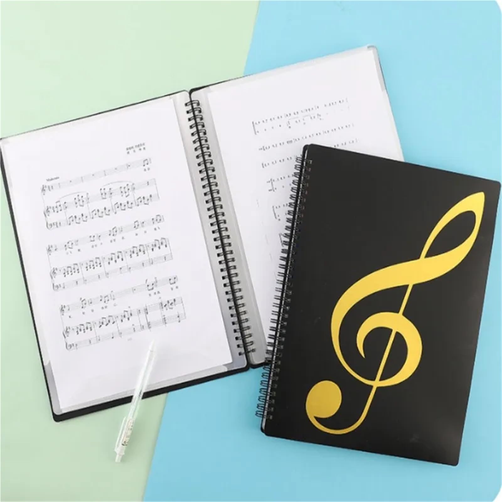 2Pcs 20 Pages Multi-layer Music Folder Für Mappe/Portfolio | File Plastic Filing Products Documents Bag A4 Piano Book Desk Organizer