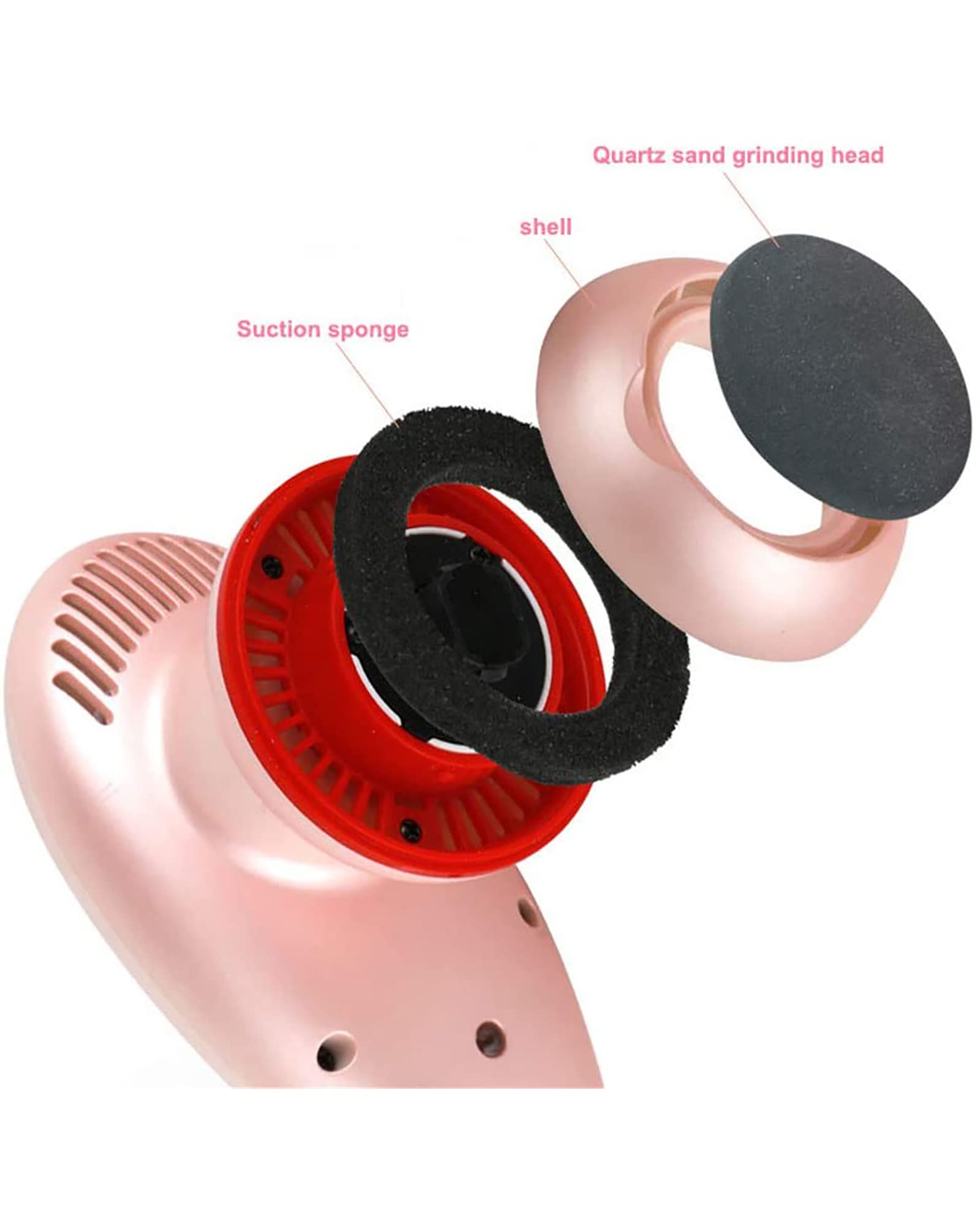 Lima eléctrica para pies, Juego de pedicura, removedor de Callos, Herramientas de pedicura, vacío Incorporado con 3 Rodillos, 2 velocidades y luz LED