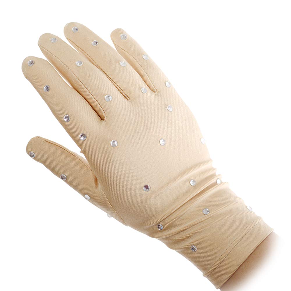 LIUHUO Gants thermiques de patinage artistique avec strass pour fille (5 couleurs)