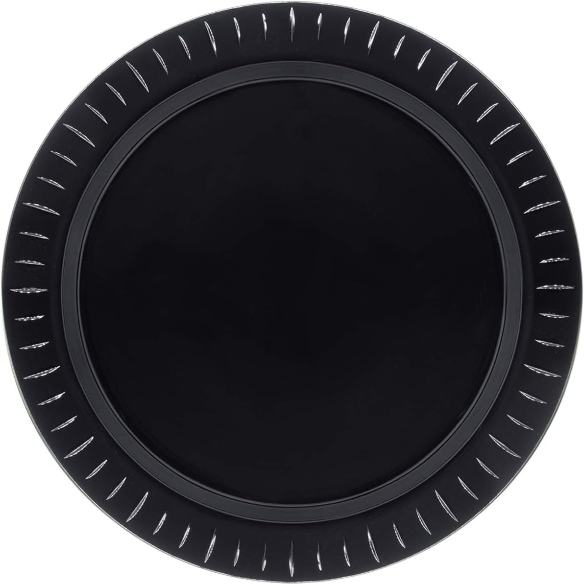 Party Essentials Elegance Quality Hard Plastic Party Plates For Appetizer/Dessert/Luncheon/Dinner, 7.5", 70-Count, Black
