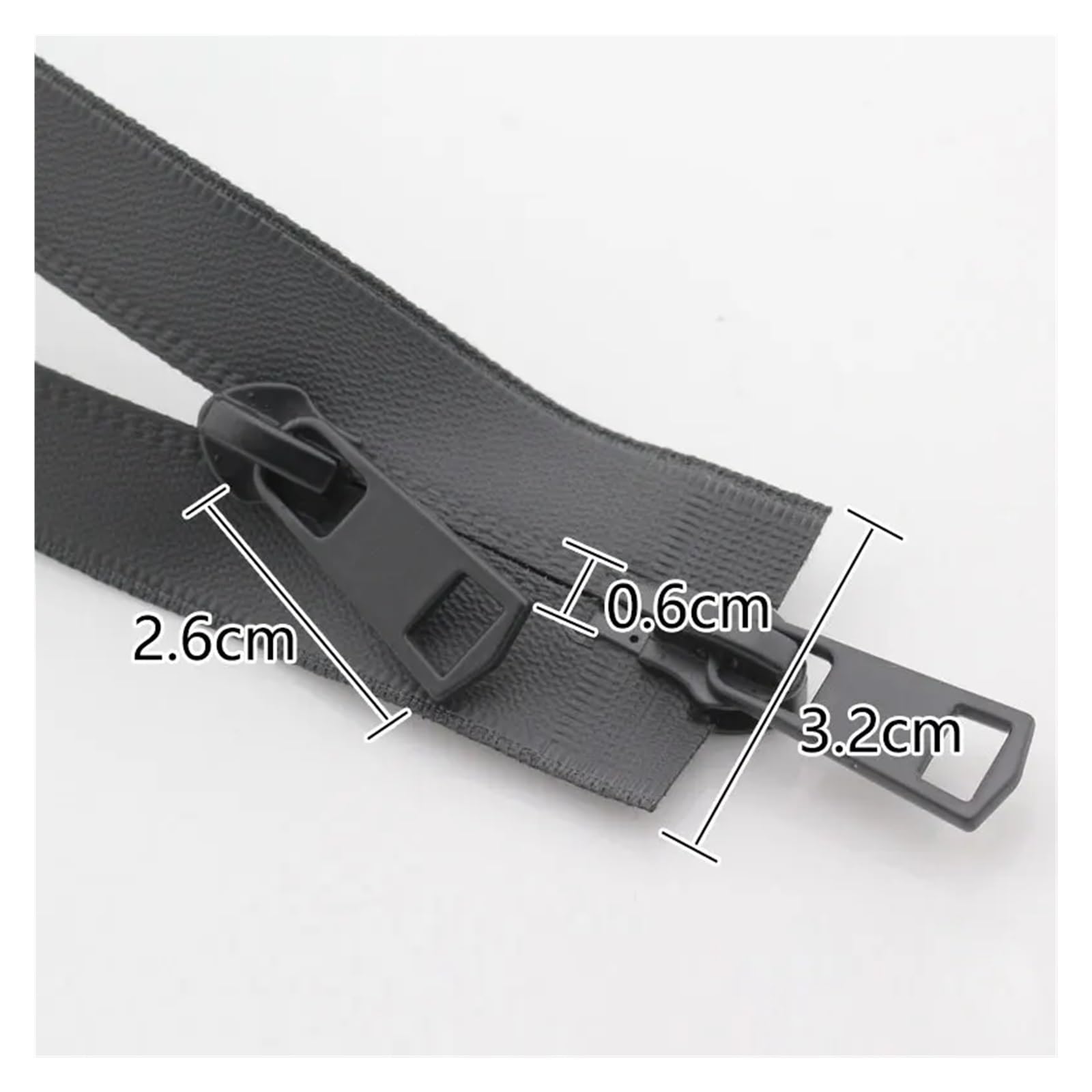 Ritsen, 1 stks 6# Hars Ritsen Dubbelzijdige Slider, 64-100 cm