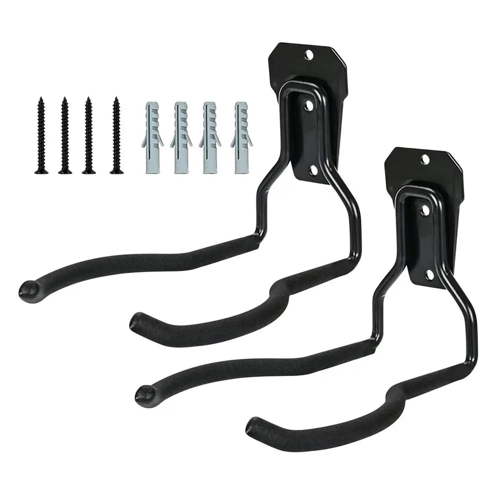 2 soportes de pared for recortadora césped, colgador herramientas jardín antideslizante, ganchos multiusos negros for garaje, que ahorra espacio Para Garajes