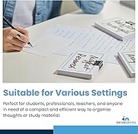 Vista 5 de 1InTheOffice Index Cards 4 x 6, tarjetas de índice con rayas, color blanco, 100 piezas, paquete de 4