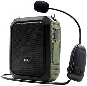 Portable Voice Amplifier with Microphone Headset Wireless 4400mAh Rechargeable Sound Amplification System 18W Waterproof Voice Loud-Speaker for Outdoor Activities, Teaching, Meeting, Yoga, etc