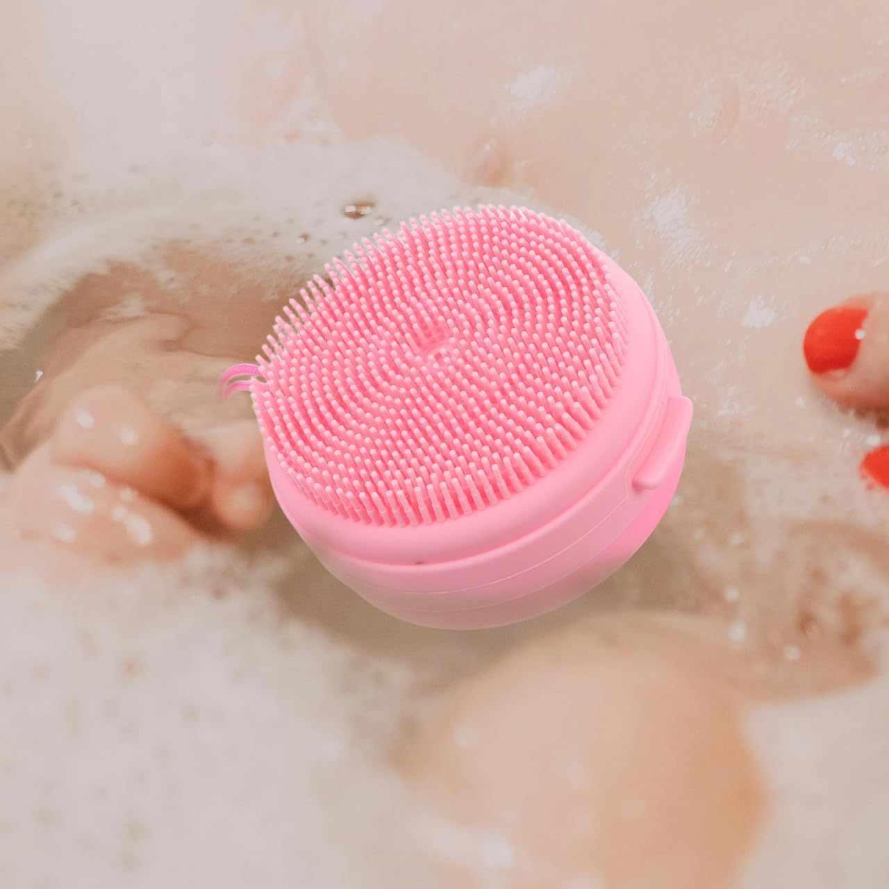 Baluue Spazzola Silicone Da Bagno 2 Pezzi Per Shampoo E Corpo Con Copertura Protettiva E Gancio Appendino Design Integrato Per Viaggi E Uso Quotidiano