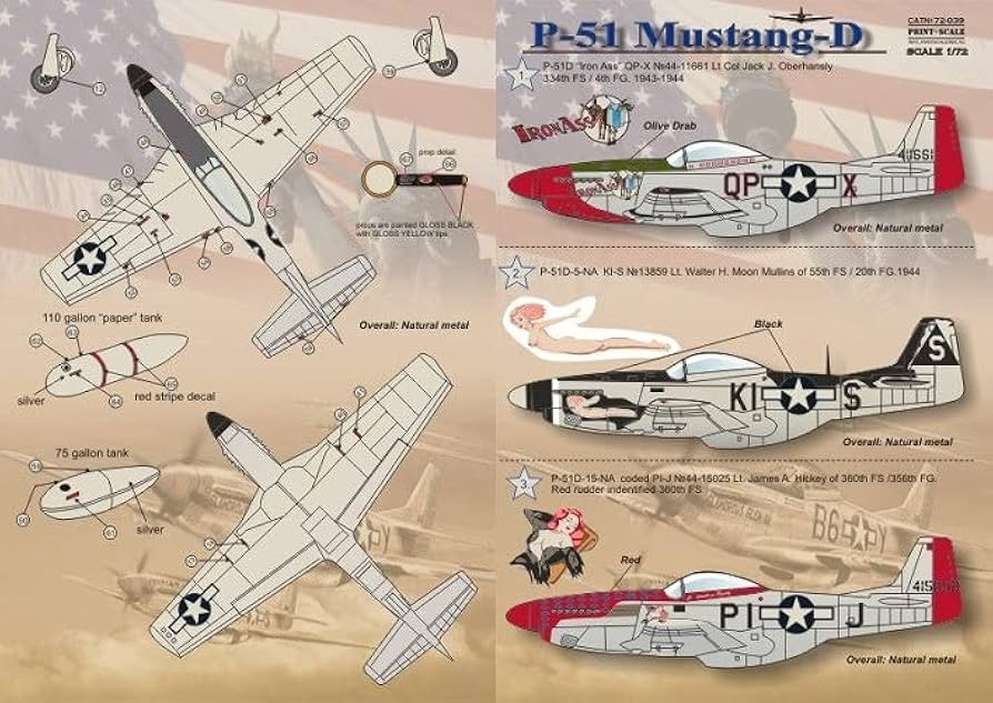 Amazon | プリントスケール 72-039 1/72 P-51 マスタング-D