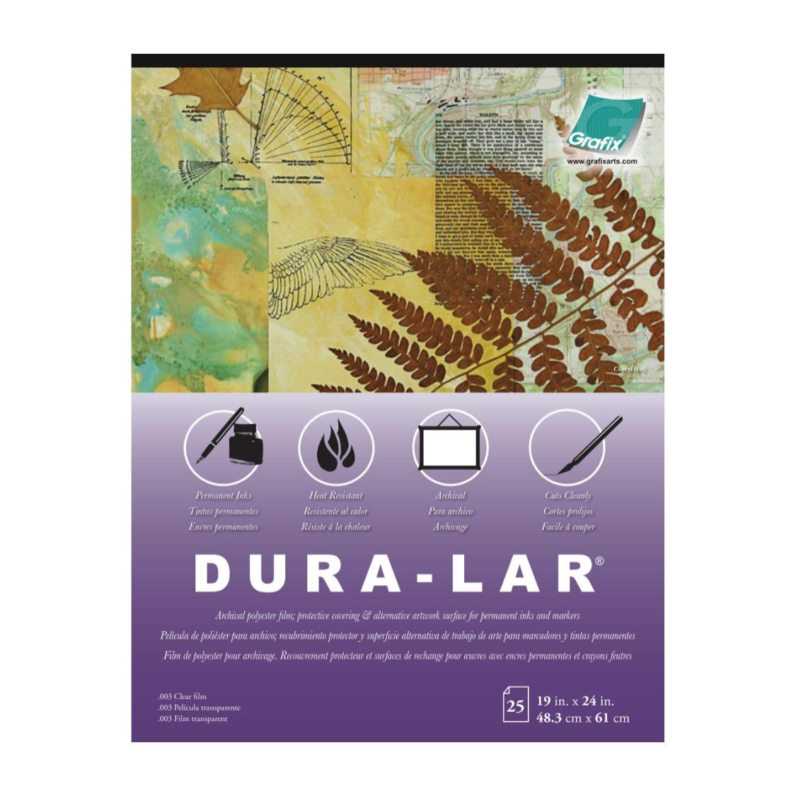Film Dura-lar Grafix Clair ultra résistant pour pochoirs et superpositions