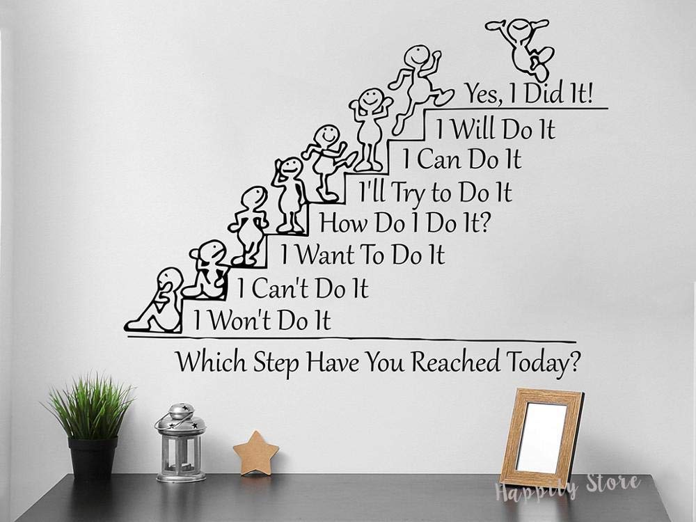 SDGBCXD Personalised wall stickers, Wall Sticker Decals Stickers, Decal Team Building School Class Rooms(Black,90x56cm)