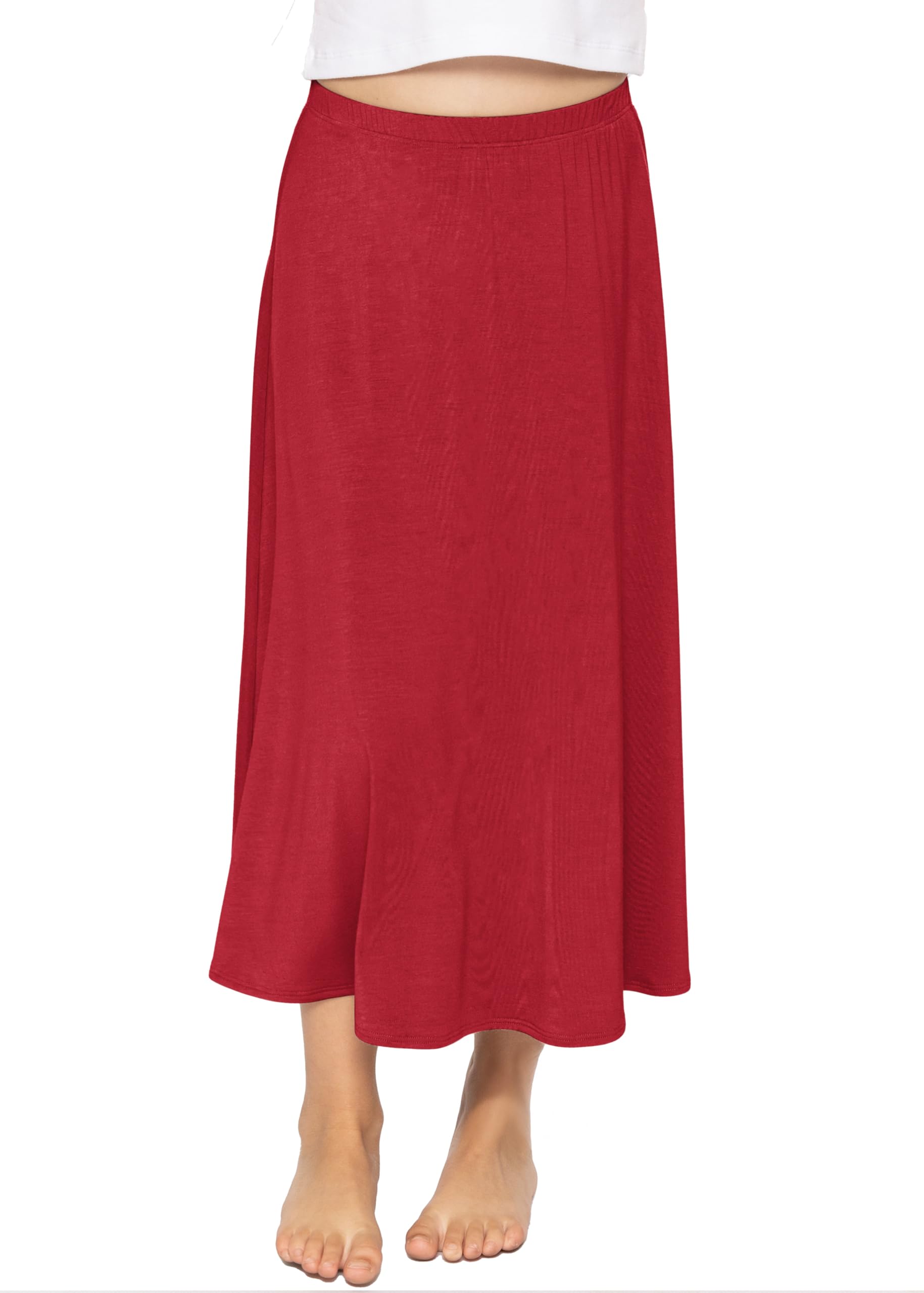 STRETCH IS COMFORT Girls Skirts Flowy A Line Knee Length and Ankle Length
