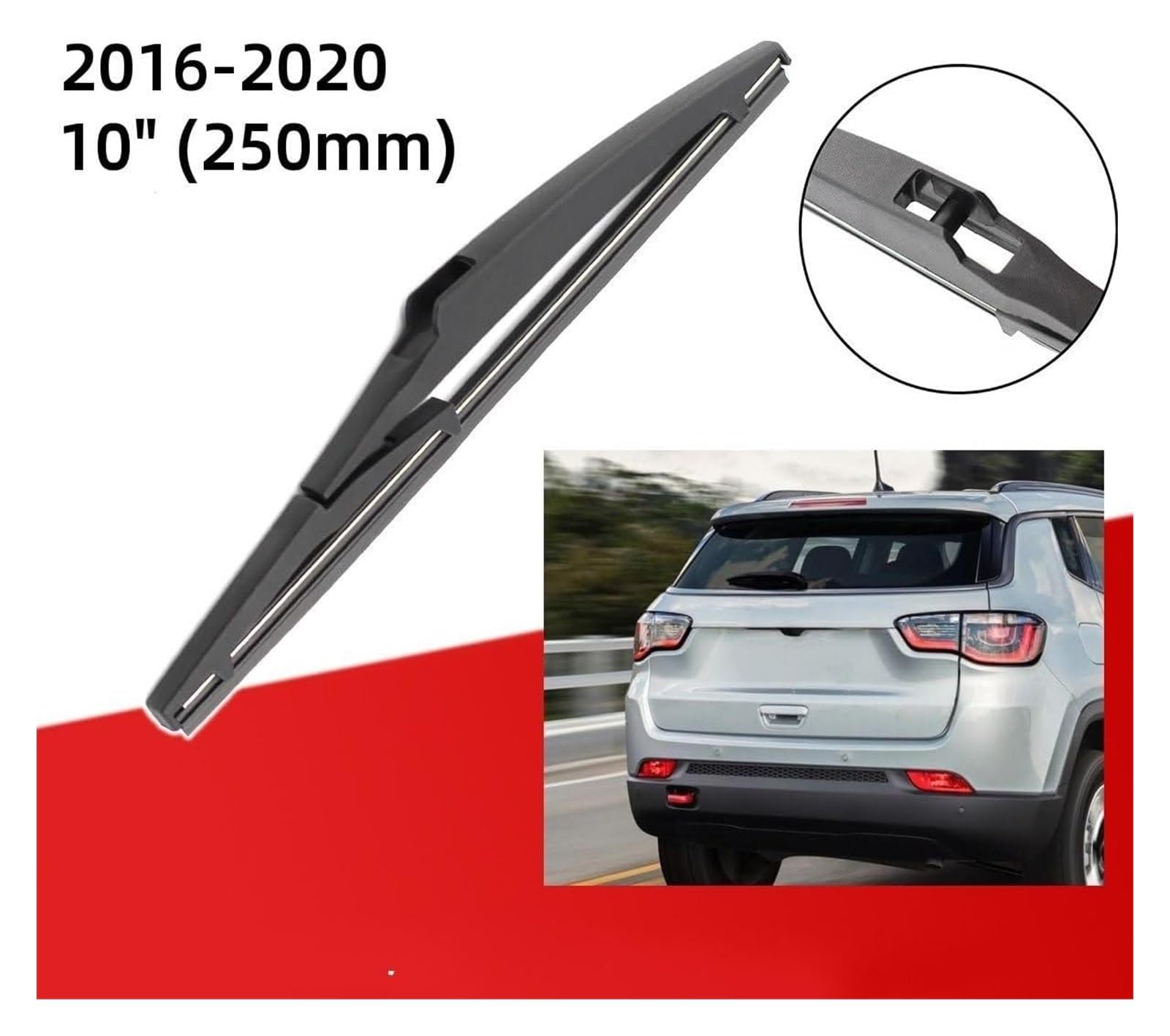 tergicristallo Per Jeep Per Compass MK2 MP/552 2016-2020 Spazzole Tergicristallo Anteriori Posteriori Spazzole J Gancio Spazzole Tergicristallo Auto