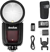 Godox V1-C Flash Speedlite for Canon, 76Ws 2.4G X Wireless TTL 1/8000 HSS Speedlight, 1.5s Recycle, 480 Full Power Flashes with Rechargeable Battery