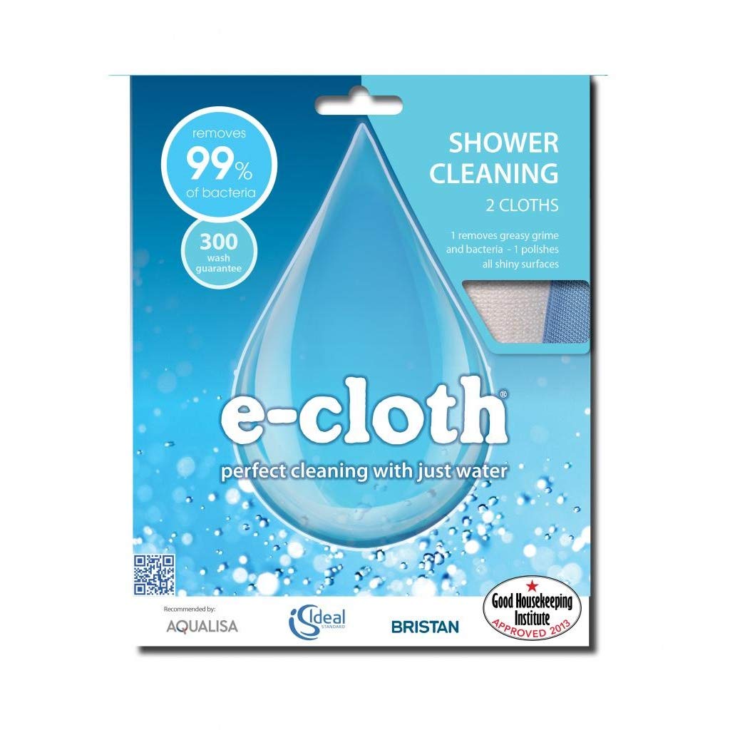E-ClothShower Pack Cleaning Cloths Pack of 2 Removes Grease Dirt & Bacteria