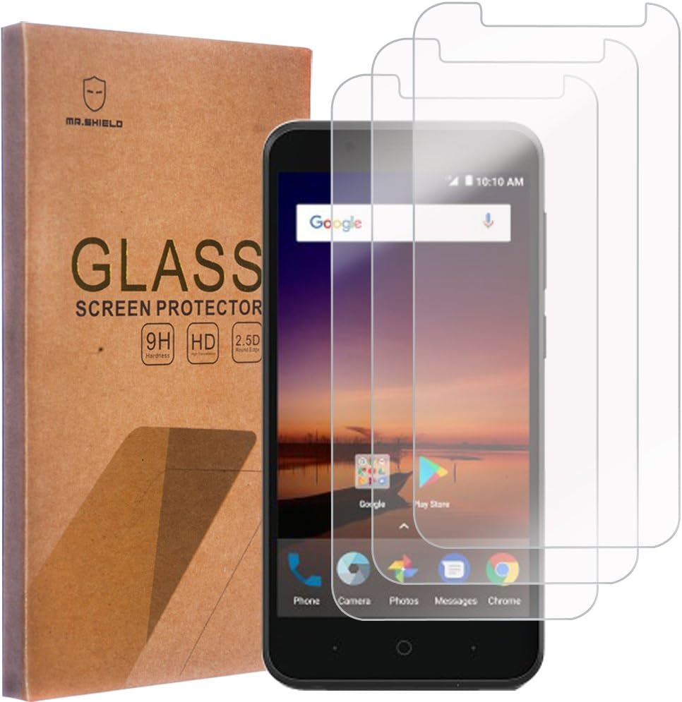 Mr.Shield [3-PACK] Designed For ZTE ZFive C LTE [Tempered Glass] Screen Protector [Japan Glass With 9H Hardness] with Lifetime Replacement