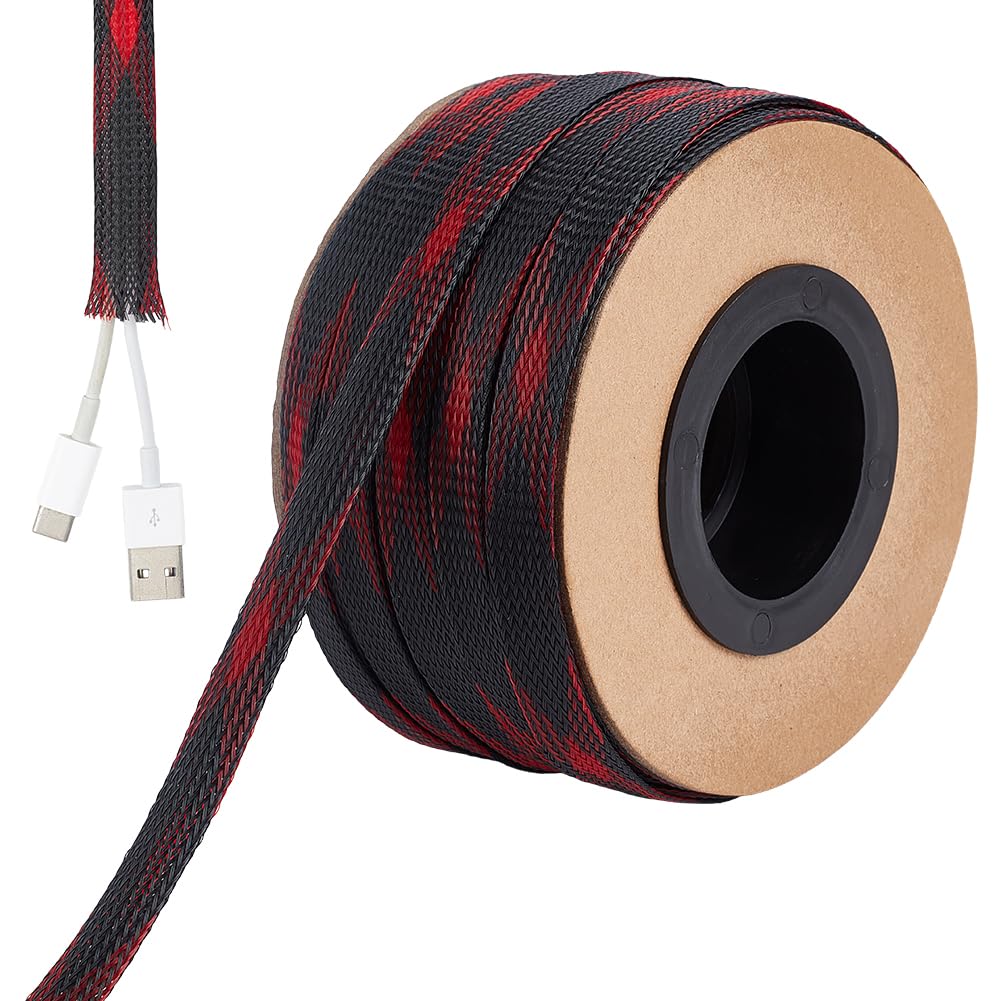 Funda protectora de cables de 98 pies para audio video y coche 6