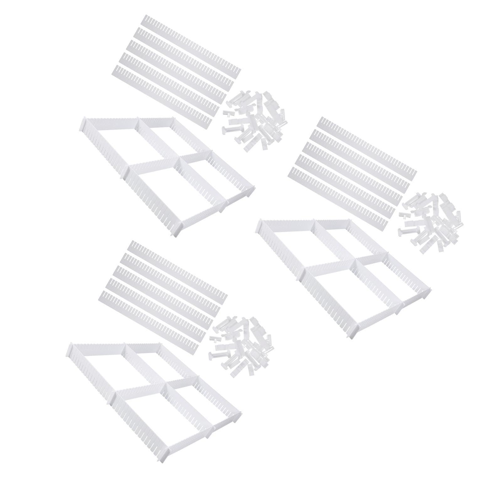 Organisateur Tiroir PP réglable et séparateurs modulables agenceur commode 102 pcs