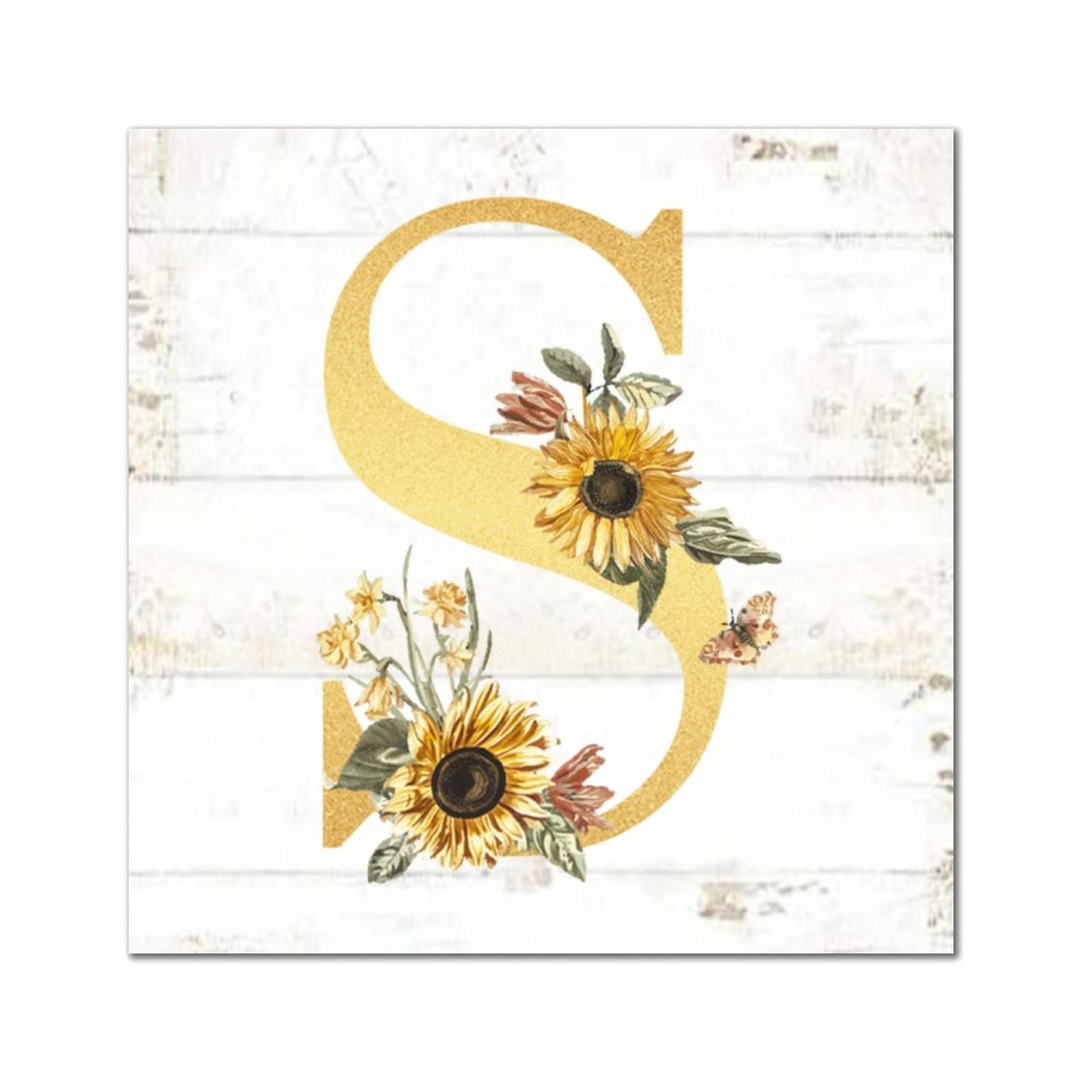 Lettre S dorée monogramme 40cm pour décoration murale de bureau - 6