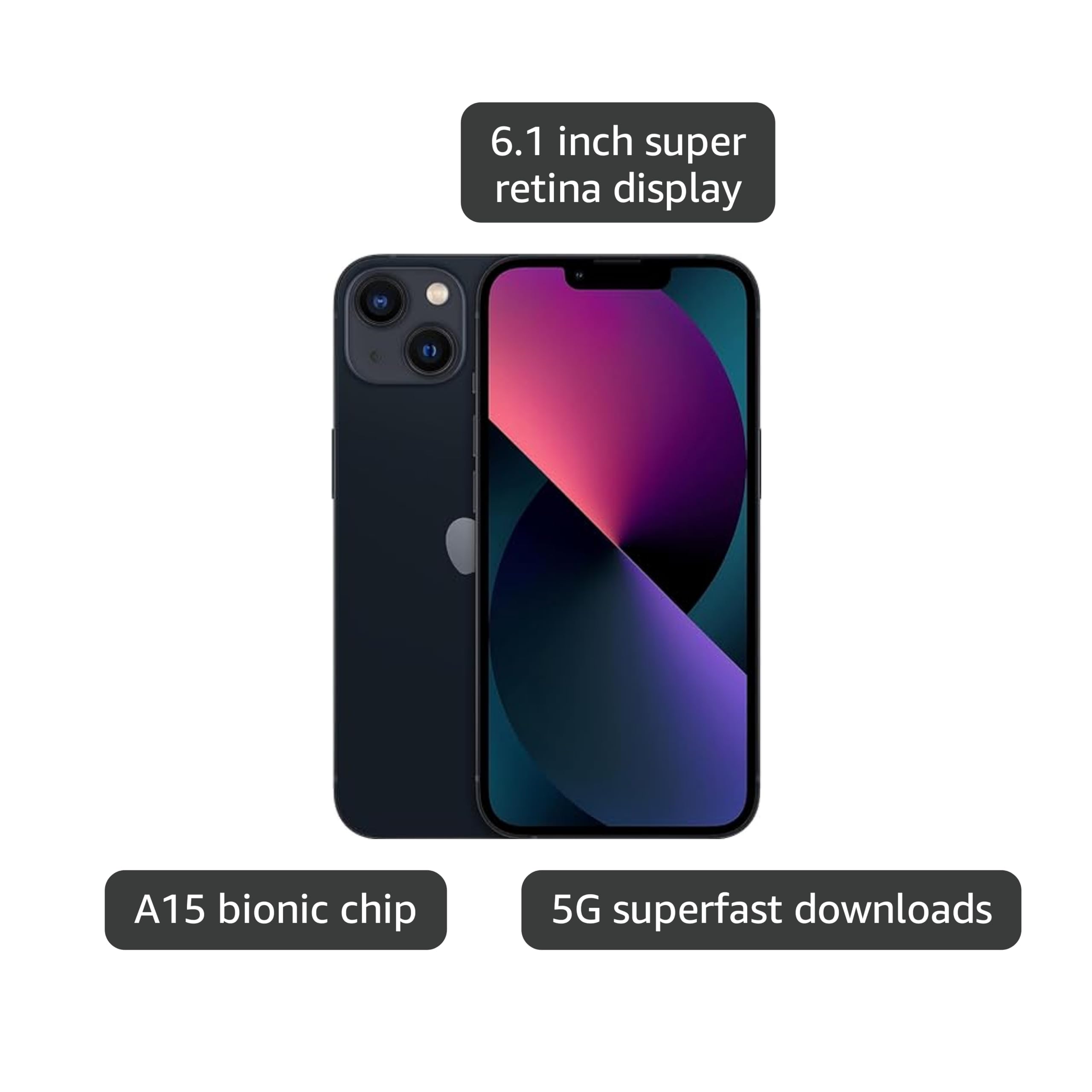 Amazon.com: Apple iPhone 13, 256GB, Midnight - AT&T (Renewed Amazon.com: Apple iPhone 13, 256GB, Midnight - AT&T (Renewed