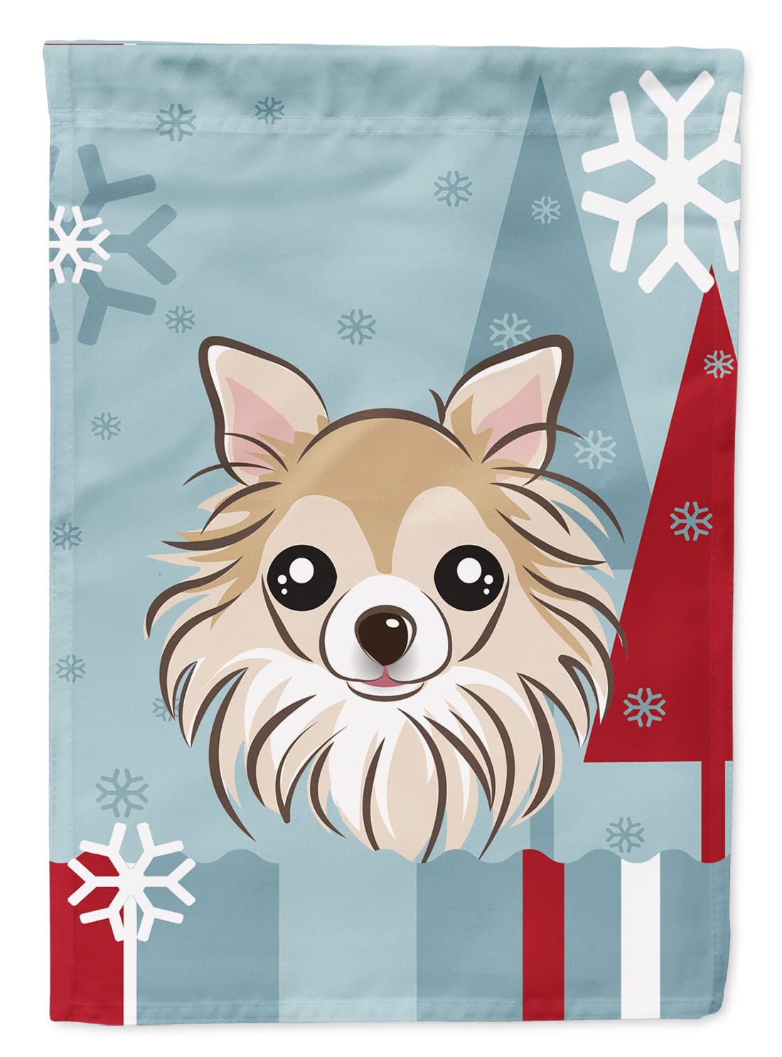 Drapeau Chihuahua sur toile multicolore pour embellir votre jardin en hiver taille L