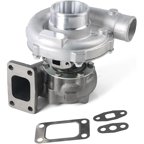 Turbocharger with Gaskets, Compatible with T04E T3/T4 0.57 A/R 48.1 TRIM 400+HP BOOST STAGE III Charger, 1.5L-2.5L Engine Turbo Charger Replaces Part