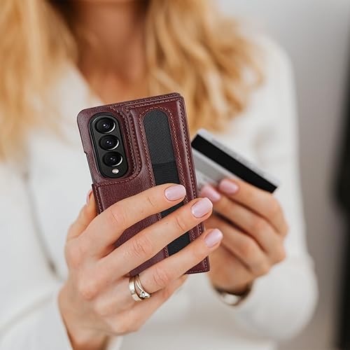 Miniatura 7 de NINKI Funda compatible con Samsung Galaxy Z Fold 4 5G, funda para teléfono con tarjetero para Galaxy Fold 4, a prueba de golpes, para S Pen con