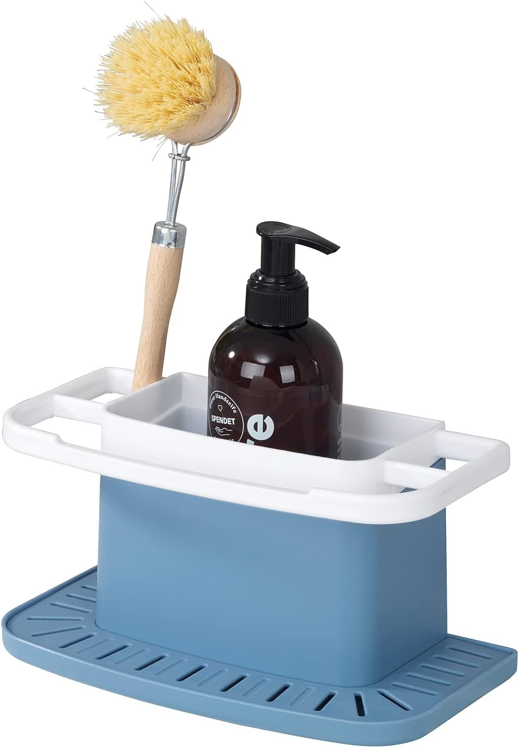 Wenko Cosmo Organiser Blue Sink Drainer Caddy, Polypropylene, (B x H x T) 21 x 11 x 11 cm