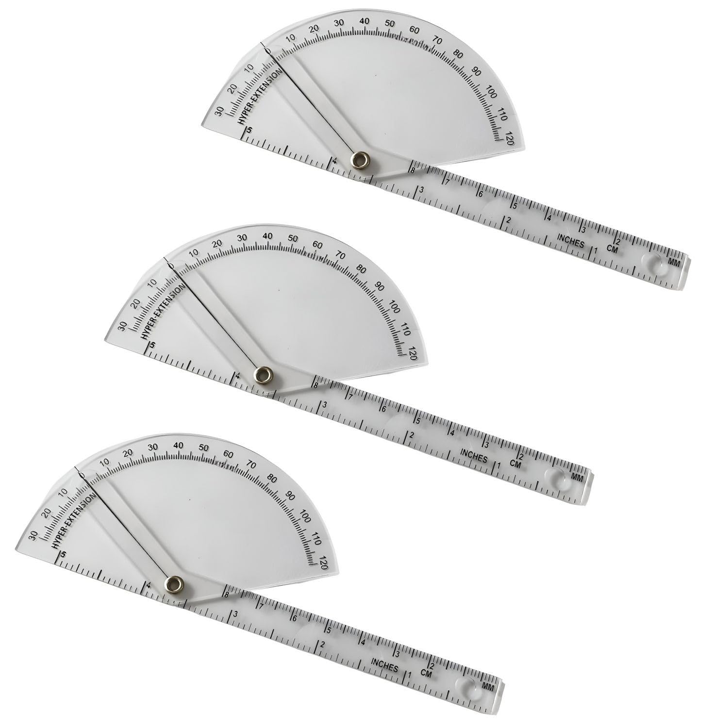 3 Pc FINGER GONIOMETER 6" LONG TO MEASURE JOINT RANGE FOR FINGERS : FOR ORTHO & PHYSIOTHERAPY (Pack of 3)-image-2
