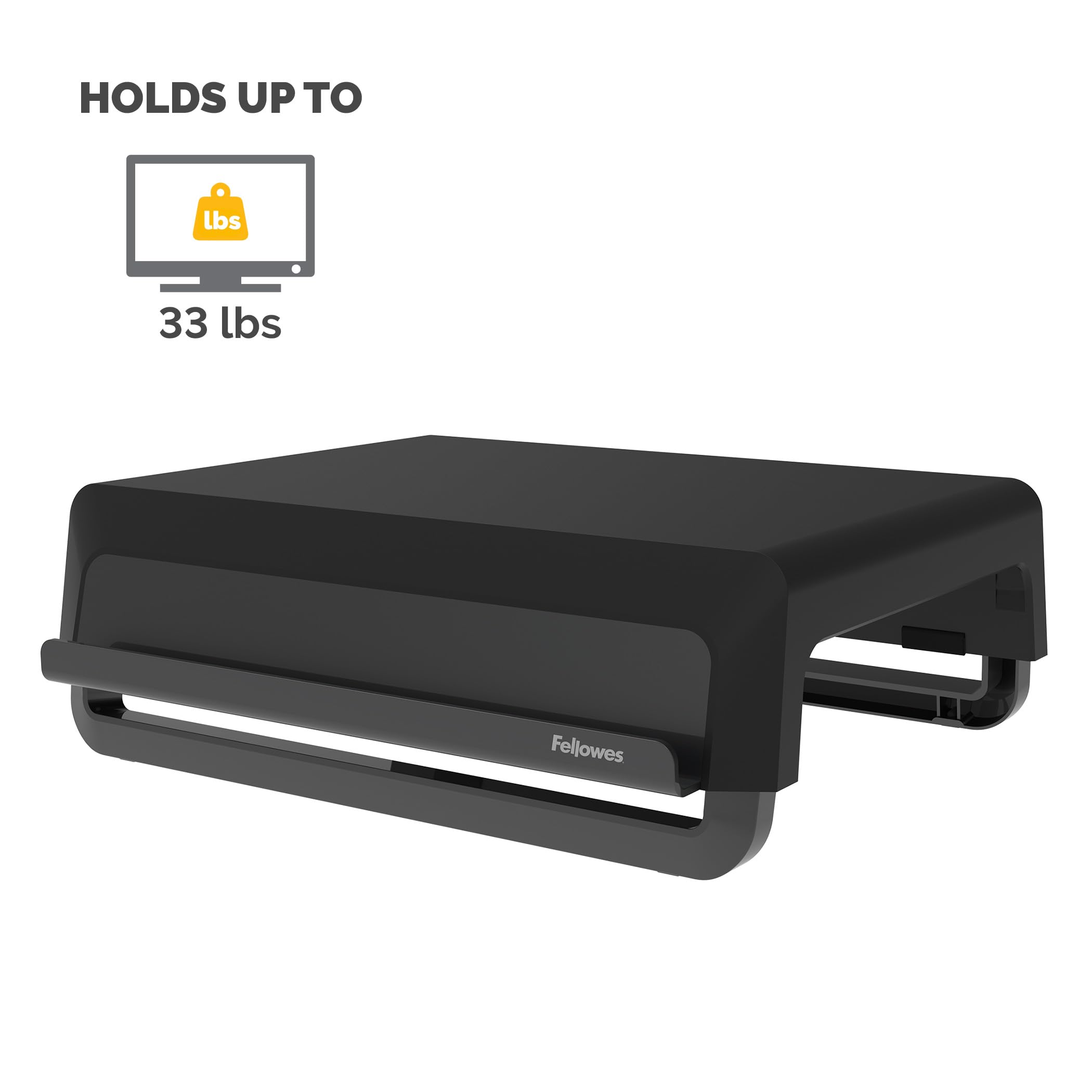 Fellowes Breyta - Soporte ergonómico de Altura Ajustable para Monitor/portátil, Color Negro