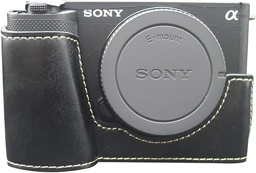 Rieibi ZV-E1 - Funda de piel sintética para cámara compatible con Sony ZV-E1, ZVE1, color negro