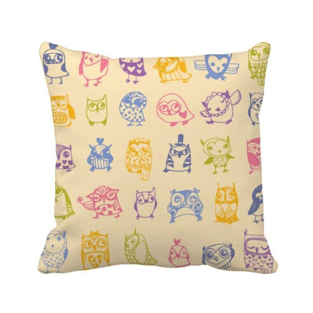 Coussin carré oiseaux multicolores pour sublimer votre canapé de salon