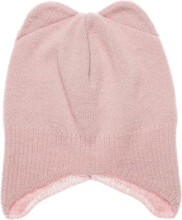 Berretto per Bambini a Maglia monostrato in Lana Merino e Cashmere, Super Morbido e Caldo, per Ragazzi e Ragazze, 3-8 Anni, Berretto Invernale per Bambini, Colore Rosa, Taglia 50-54cm