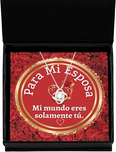 Cadena para esposa con mensaje personalizado, Regalo de Aniversario de boda o Navidad