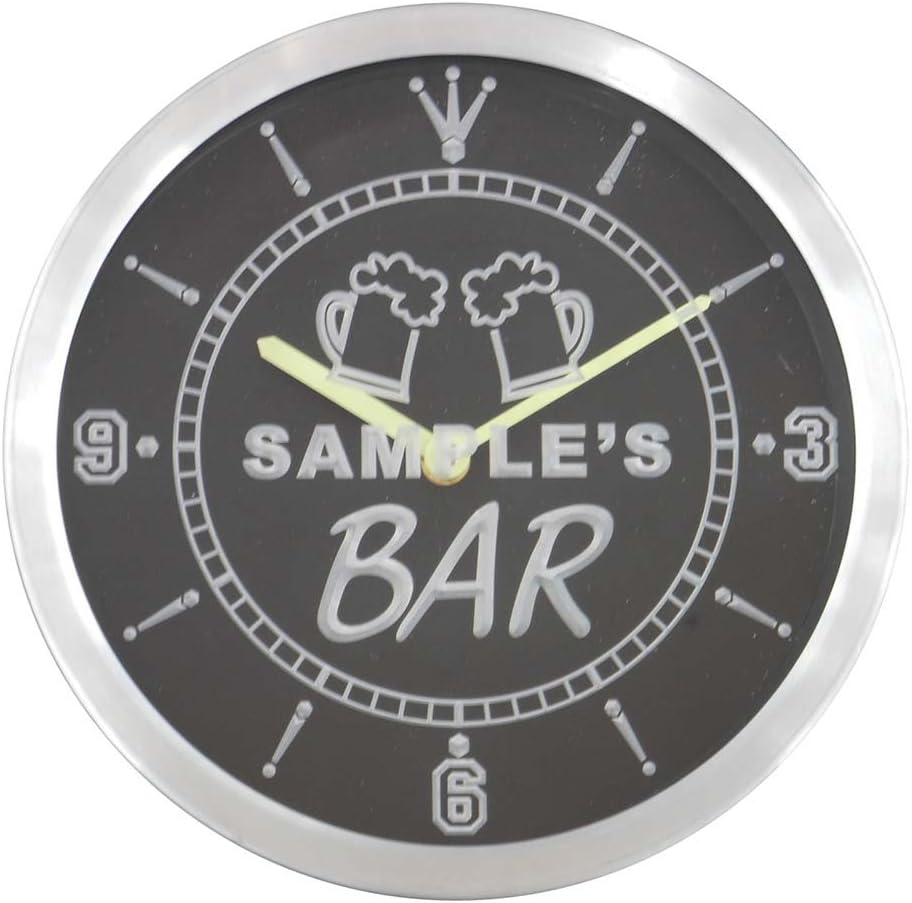 ADVPRO ncpv-tm Beer Mug Bar Personalized Your Name Pub Sign Neon LED Wall Clock