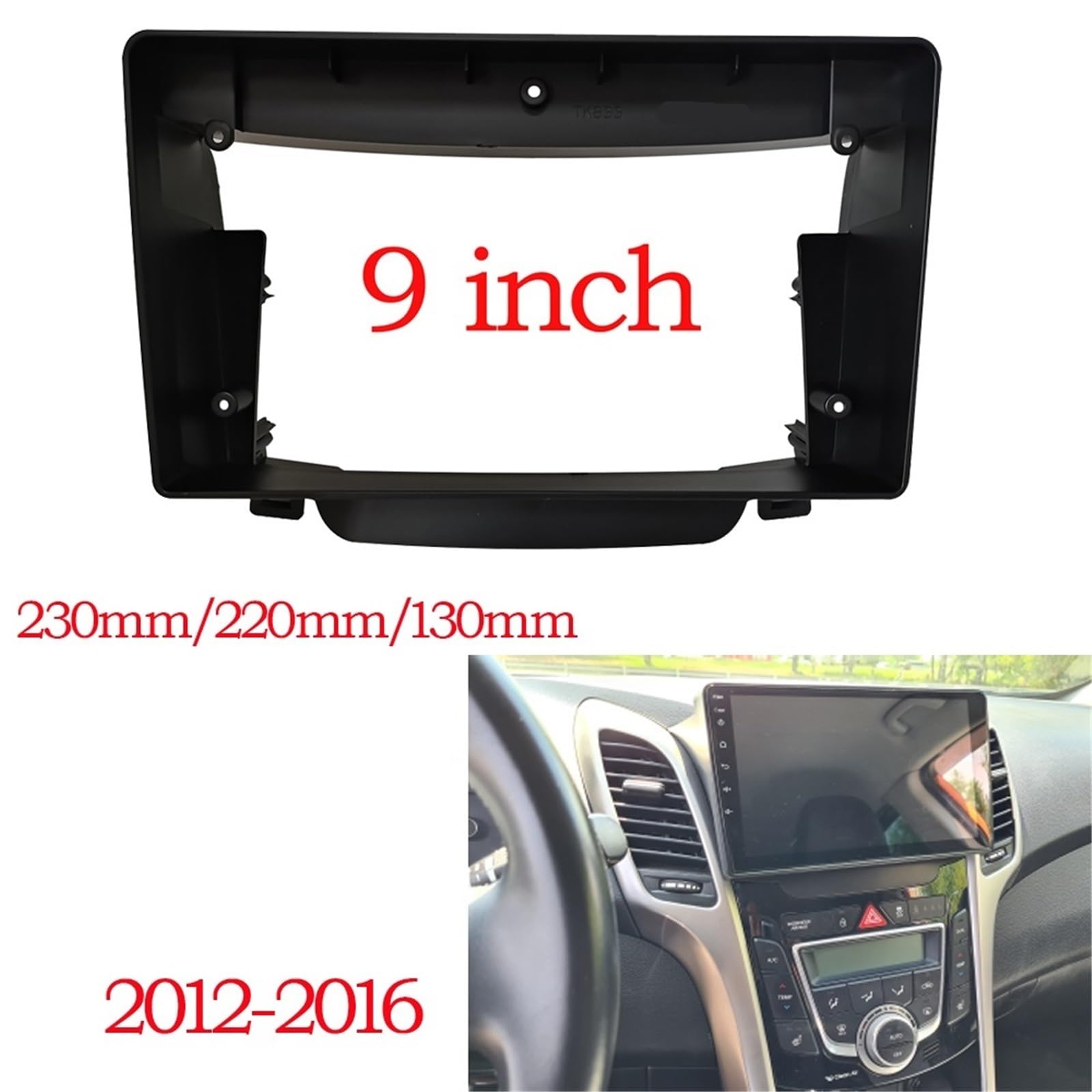 Para HYUNDAI Para I30 2011-2017 Instalación Panel Embellecedor Radio