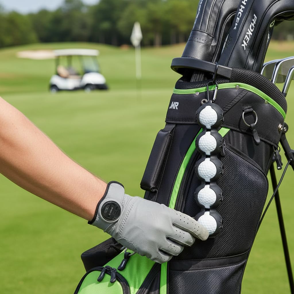 Palos de golf con cerraduras que caben 5 pelotas