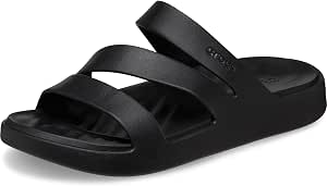 Crocs Women's Getaway Platform Strappy Sandals, Black, Size 7