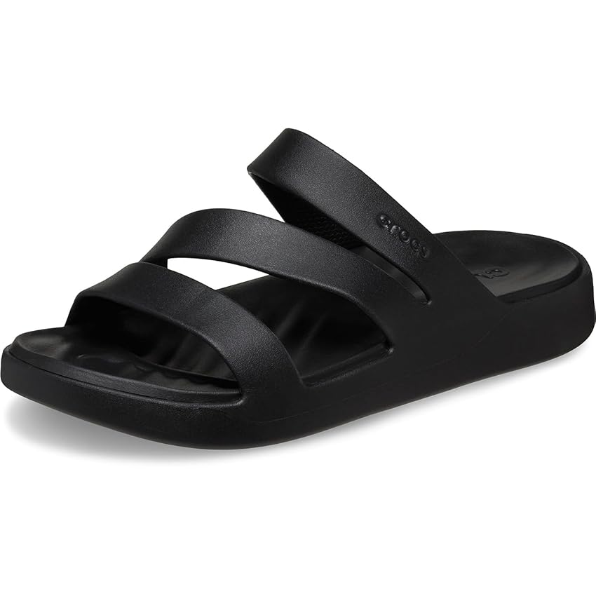 Crocs Getaway Strappy, Sandali Donna, Nero, 38/39 EU