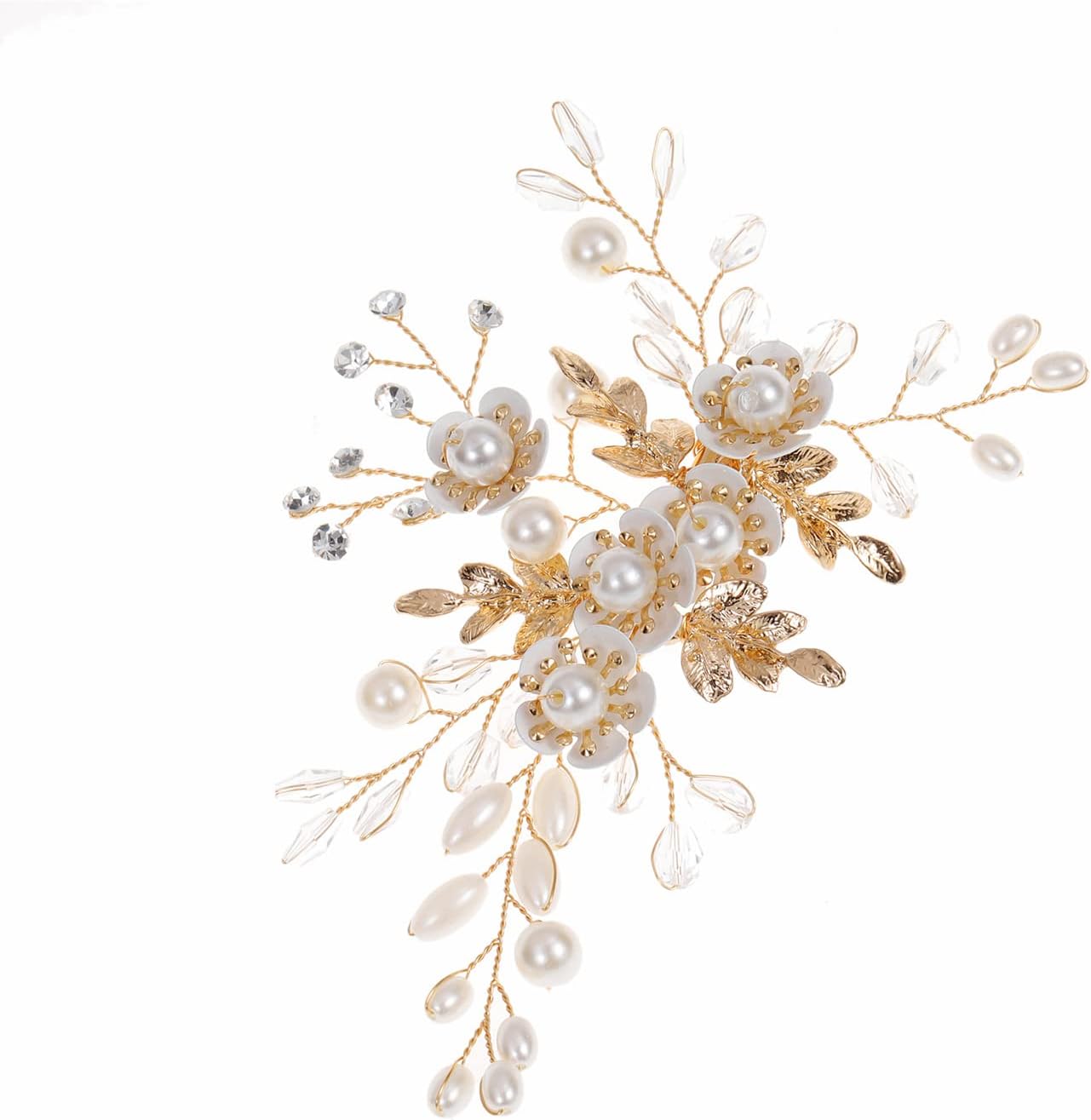 Gold Flower Hair Accessories 2026.Amazon.com : Wedding Hair Clips, Crystal Bride Bridesmaid Hair Pins ...